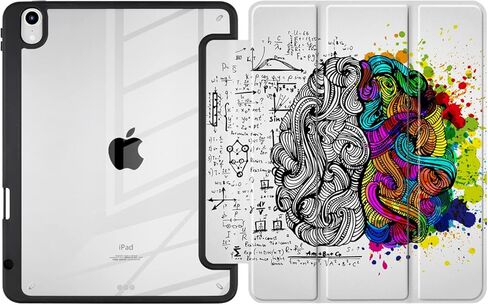 Batianda Case for 2022 iPad 10th Generation 10.9 inch [Built-in Pencil Holder] Shockproof Cover with Clear Transparent Back Shell TPU Bumper Auto Sleep/Wake, Flowers in Kuwait