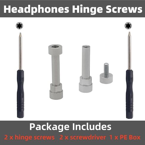 QC35 Hinge Screws Replacement for Bose quietcomfort 35 ii, QC35, QC45, QC45 SE, QC25 Headphones Metal Hinge Swivel Screw Hinge Pin Parts Hex Screw with Tools - 2 Pack in Saudi Arabia