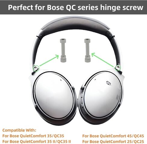 QC35 Hinge Screws Replacement for Bose quietcomfort 35 ii, QC35, QC45, QC45 SE, QC25 Headphones Metal Hinge Swivel Screw Hinge Pin Parts Hex Screw with Tools - 2 Pack in Saudi Arabia