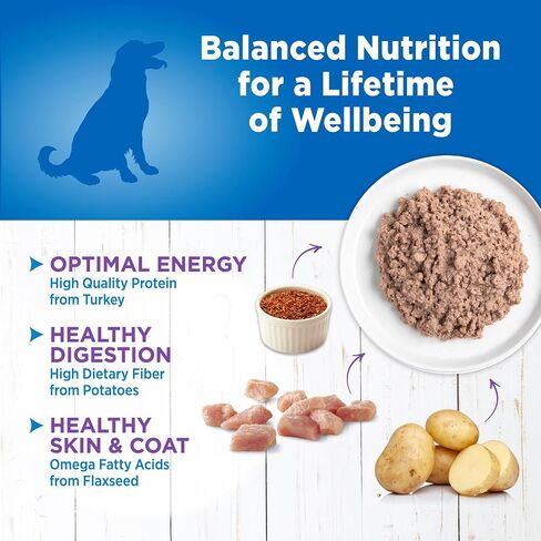طعام الكلاب من Wellness Simple، خالي من الحبوب الطبيعية، معلب، رطب، ذو مكونات محدودة، السمك الأبيض والبطاطس، علبة 12.5 أونصة (عبوة من 12 قطعة) in Kuwait