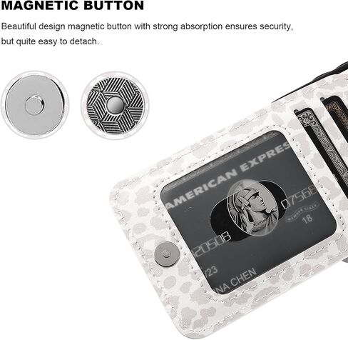 Vaburs Compatible with iPhone 11 Case Wallet with Credit Card Holder, White Leopard Cheetah Pattern Flip Premium PU Leather Magnetic Closure Shockproof Protective Cover 6.1" in Kuwait