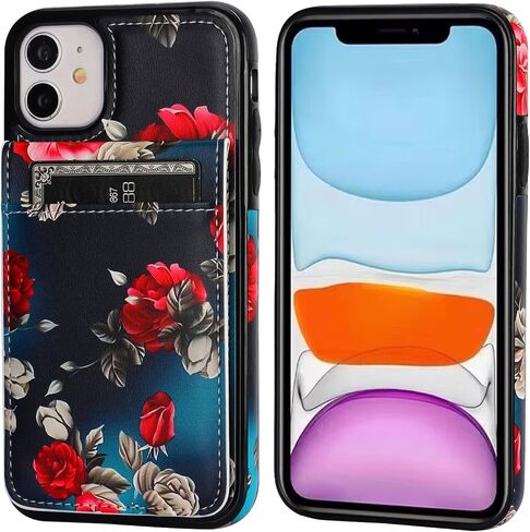 Vaburs Compatible with iPhone 11 Case Wallet with Credit Card Holder, White Leopard Cheetah Pattern Flip Premium PU Leather Magnetic Closure Shockproof Protective Cover 6.1" in Kuwait