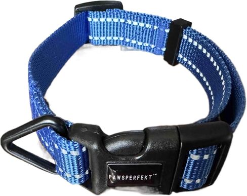 Triangle control red reflective durable Dog collar-Fits very small puppies as well as a larger thick dog-Safety (PURPLE, SMALL) in Saudi Arabia