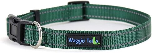 Classic Reflective Dog Collar (Small, Hunter Green) in Kuwait