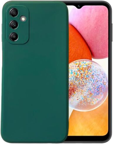 Compatible with Samsung Galaxy A14 Soft Liquid Silicone Gel Cell Phone Mobile Basic Back Case Cover (Teal) in Saudi Arabia