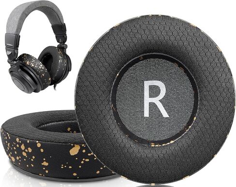 SOULWIT Earpads Replacement for Audio-Technica ATH-Pro500/Pro700/Pro700MKII/Pro700MK2 Headphones, Ear Pads Cushions with Noise Isolation Foam - 90mm MF Black in Saudi Arabia
