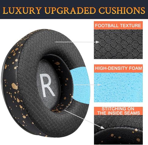 SOULWIT Earpads Replacement for Audio-Technica ATH-Pro500/Pro700/Pro700MKII/Pro700MK2 Headphones, Ear Pads Cushions with Noise Isolation Foam - 90mm MF Black in Saudi Arabia