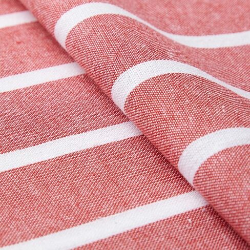 Encasa Cotton Table Runner | Size 13x94 in | Ticking Navy Blue - Machine Washable in Saudi Arabia