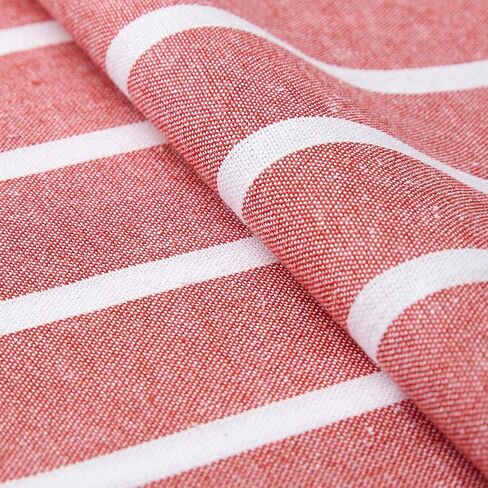 Encasa Cotton Table Runner | Size 13x94 in | Ticking Navy Blue - Machine Washable in Saudi Arabia