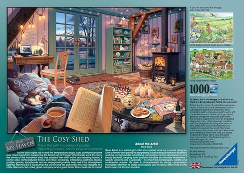 Ravensburger The Cosy Shed (1000 Piece Version of Cozy Retreat) Jigsaw Puzzle for Adults - Every Piece is Unique, Softclick Technology Means Pieces Fit Together Perfectly in Saudi Arabia