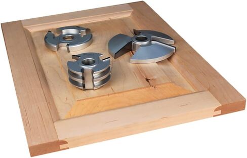 Infinity Cutting Tools 3-Pc. Cabinet Door w/Combo R&S Cutter Shape-Up Shaper Cutter Sets - Ogee in Kuwait