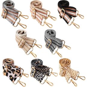 8 Packs Wide Purse Strap Replacement Shoulder Crossbody Straps Adjustable Canvas Bag Handbag Strap for Women