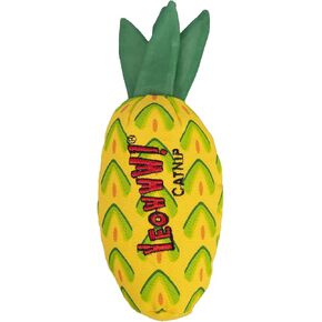 Yeowww! Pineapple Catnip Toy for Cats, Yellow, 7", for All Breed Sizes