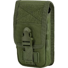 IronSeals Tactical Phone Pouch Compact Molle Belt Waist Pack for iPhone 15 Pro Max/15 Plus/15 Pro/14 Pro Max/14 Plus/13 Pro Max/13 Pro/13/12 Pro Max, Size L