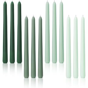 Taper Candles 10 Inch Brown Set of 4 Unscented, Dripless, Smokeless Long Tall Tapered Candlesticks Wedding Advent Home Decor Dinner Christmas-Natural Color Series in Saudi Arabia