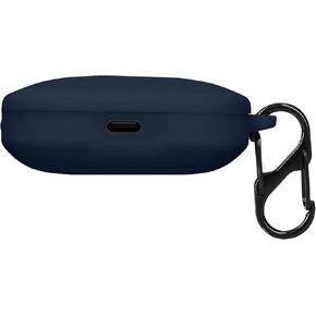 kwmobile Silicone Cover Compatible with Xiaomi Redmi Buds 5 - Case Cover Stick-On Skin with Clip - Black