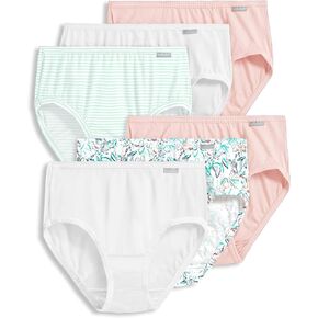 Jockey Women's Underwear Elance Hipster - 6 Pack, Ivory/Light/Pink Shadow, 7