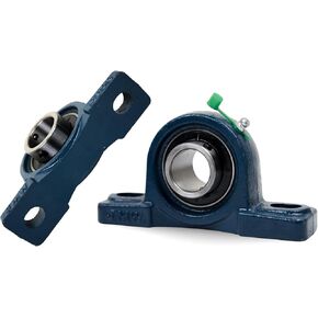 Jeremywell UCP204-12 Pillow Block Bearing (4 Pack), 3/4 inch Bore, 2 Bolt Flange Mounted, Solid Cast Iron Base, Self-Alignment