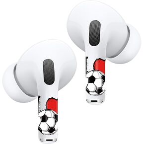 RockMax for AirPod Skins, Red Bulls Decal Stickers for AirPods Pro 2nd Generation, Basketball AirPods Wrap Around Ear, Perfect Boyfriend Gift, with Cleaning Kits