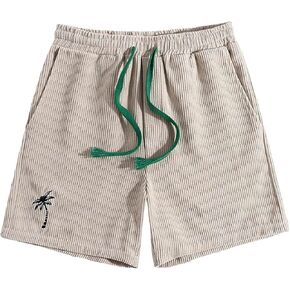 WDIRARA Men's Metallic Shiny Sparkly Drawstring Waist Shorts with Pockets