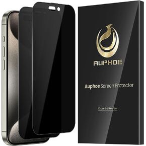 2 Pack 360 Privacy iPhone 14 Plus Screen Protector 4 Way Anti Spy Filter 9H Tempered Glass Film for Apple 14 Plus