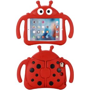Kids Case for Apple iPad Mini 5/4/3/2/1 7.9 inch Only, Kids Proof Lightweight EVA Foam Stand Cover for iPad Mini, Mini 5 (2019), Mini 4, iPad Mini 3rd Generation, Mini 2 Tablet - Ladybug, Green