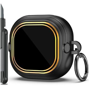 R-fun Case for Samsung Galaxy Buds FE (2023)/Galaxy Buds 2 Pro 2022/Galaxy Buds 2 2021/Galaxy Buds Pro 2021 with Keyring&Cleaning Kit-Purple