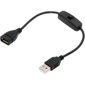 NFHK DC Cable with On Off Power Switch Button DC 5.5x2.1mm Male to Female for DC 5V Desk Lamp Fan Camera