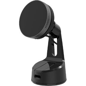 Scosche MEQMRAMPS MagicMount Qi2 15W Wireless Car Charger Mount w/AMPS Mounting Plate Compatible ProClip Vehicle Specific Mount Bases, Magnetic Phone Holder for MagSafe iPhone 12 & Later