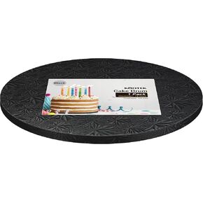 براميل ألواح الكيك من كوتيك، مقاس 30.48 سم، براميل كيك سميكة 1/2 بوصة، لوازم تزيين الكيك، ورق مقوى مموج للكعك القوي للكعك متعدد الطبقات (فضي، 12 عبوة) in Kuwait