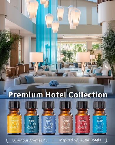 VTS Essential Oils Set (6 x 10ml) - Lavender, Peppermint, Eucalyptus, Tea Tree, Geranium, Rosemary, Aromatherapy Oils Gift Set for Home Diffusers, Skin & Hair Care, Soap & Candle Making, Humidifiers in Saudi Arabia