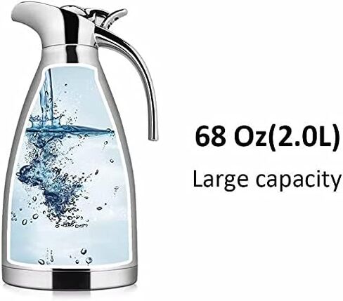 Luvan 27oz 800ml Coffee Pot, Coffee Thermos For Hot Drinks, Small Thermal Coffee Carafe With Press Button Top, 304 18/10 Stainless Steel Coffee Carafe, Double Walled Insulated Vacuum Flask(Black) in Kuwait
