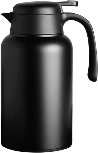 Luvan 27oz 800ml Coffee Pot, Coffee Thermos For Hot Drinks, Small Thermal Coffee Carafe With Press Button Top, 304 18/10 Stainless Steel Coffee Carafe, Double Walled Insulated Vacuum Flask(Black) in Kuwait
