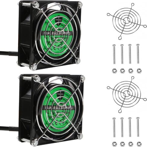 مروحة كمبيوتر مع قابس تيار متردد، مروحة محورية EC مقاس 120 مم × 25 مم تيار متردد 110 فولت 115 فولت 120 فولت 220 فولت 240 فولت، مروحة تبريد بدون فرش مع محامل كروية مزدوجة لمشاريع تهوية تبريد سطح المكتب بنفسك in Kuwait