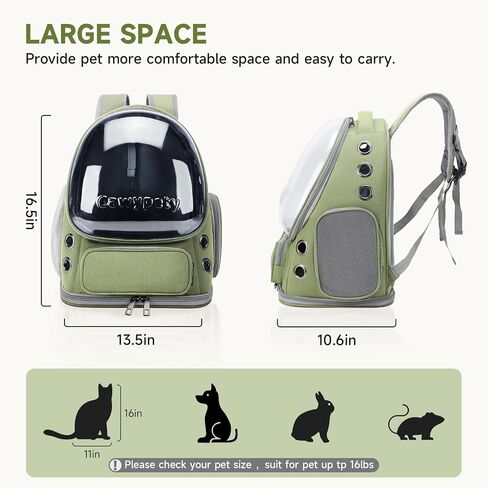 Cawypety Expandable Cat Backpack Large Space Cat Bubble Backpack Carrier in Kuwait