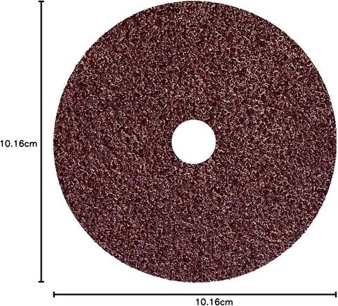 Weiler 59493 Wolverine Aluminum Oxide Resin Fiber Sanding & Grinding Disc, 4" Diameter, 50 Grit, 5/8" Arbor Hole (Pack of 25) in Saudi Arabia