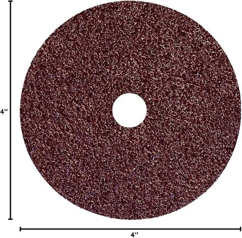 Weiler 59493 Wolverine Aluminum Oxide Resin Fiber Sanding & Grinding Disc, 4" Diameter, 50 Grit, 5/8" Arbor Hole (Pack of 25) in Saudi Arabia