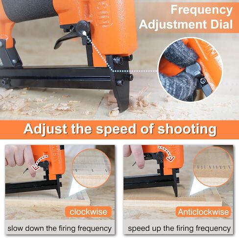 Kamsin KN7116S 22 Gauge Pneumatic Upholstery Stapler Continuous Firing 3/8-Inch Crown  1/4-Inch to 5/8-Inch Leg Length Fine Wire Stapler ,Furniture Stapler for Furniture and Fabric (KN7116S) in Saudi Arabia