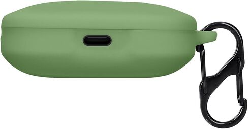 kwmobile Silicone Cover Compatible with Xiaomi Redmi Buds 5 - Case Cover Stick-On Skin with Clip - Black in Saudi Arabia