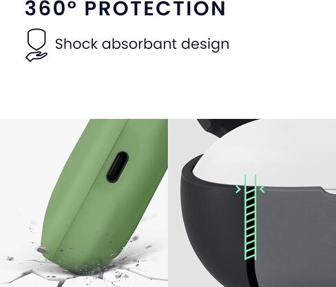 kwmobile Silicone Cover Compatible with Xiaomi Redmi Buds 5 - Case Cover Stick-On Skin with Clip - Black in Saudi Arabia