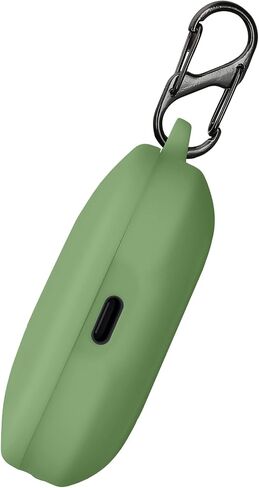 kwmobile Silicone Cover Compatible with Xiaomi Redmi Buds 5 - Case Cover Stick-On Skin with Clip - Black in Saudi Arabia