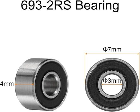 uxcell 5pcs 6710-2RS Bearing 50x62x6mm, Chrome Steel Double Rubber Seals Precision Bearing, Lubricated Deep Groove Ball Bearings, P6 (ABEC 3) in Saudi Arabia