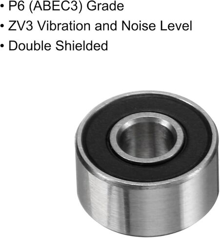 uxcell 5pcs 6710-2RS Bearing 50x62x6mm, Chrome Steel Double Rubber Seals Precision Bearing, Lubricated Deep Groove Ball Bearings, P6 (ABEC 3) in Saudi Arabia