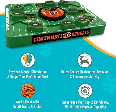 Pets First NFL Cincinnati Bengals Puzzle Toy, Puzzle Treat Dog Toy, Interactive Dog Treat Toy, Dog Puzzle in Saudi Arabia