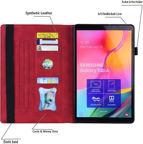 Lenovo Tab M8 / Tab M8 HD LTE / Smart Tab M8 / Tab M8 FHD Case 8.0 Inch Folio Stand Shell Cover Leather Card Holder Lenovo M8 TB-8505F TB-8505X TB-8505FS TB-8705F TB-8705N,Peacock Blue in Kuwait