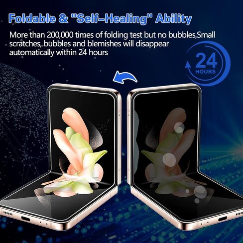 [عبوة من قطعتين واقي شاشة Samsung Galaxy Z Flip 5 EPU Film+ 2X Flip 5 طبقة داخلية مرنة للشاشة] HD شفاف عالي الوضوح، مضاد للكسر، خالٍ من الفقاعات لشاشة Samsung Galaxy Z Flip 5 5G in Kuwait