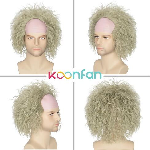 Koonfan Christmas Blonde Wig with Red Bow and Necklace Girls Women Long Braids Christmas Costume Wig Accessory in Saudi Arabia