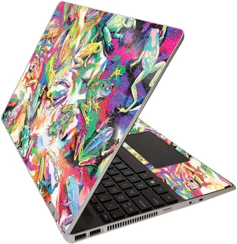 MightySkins Glossy Glitter Skin for HP Pavilion x360 15" (2020) - Paint Party | Protective, Durable High-Gloss Glitter Finish | Easy to Apply, Remove, and Change Styles | Made in The USA in Saudi Arabia