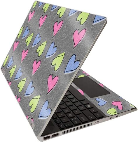MightySkins Glossy Glitter Skin for HP Pavilion x360 15" (2020) - Paint Party | Protective, Durable High-Gloss Glitter Finish | Easy to Apply, Remove, and Change Styles | Made in The USA in Saudi Arabia