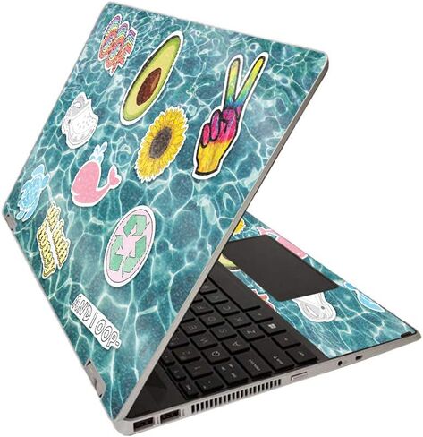 MightySkins Glossy Glitter Skin for HP Pavilion x360 15" (2020) - Paint Party | Protective, Durable High-Gloss Glitter Finish | Easy to Apply, Remove, and Change Styles | Made in The USA in Saudi Arabia